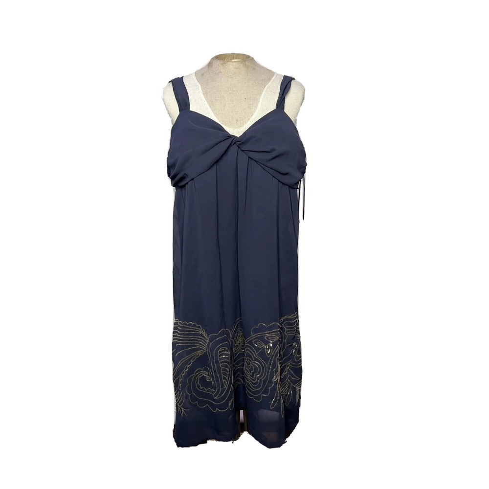 Dress Barn | Size 16 | Navy Blue Sequined Pattern| Women's Dress